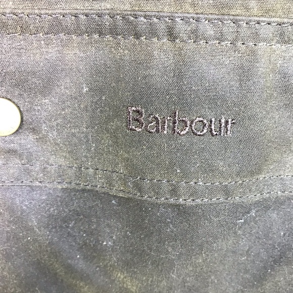 Barbour Acorn Waxed Cotton Jacket, Olive, Size 10 - Picture 8 of 8